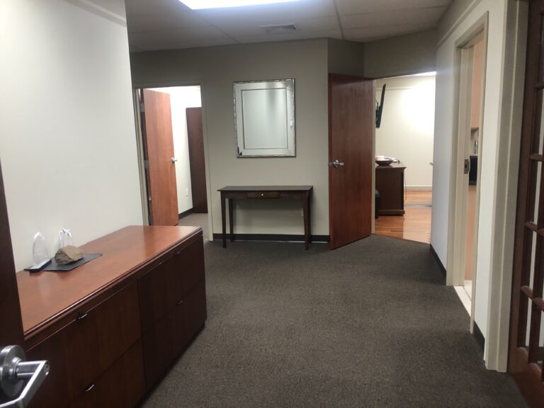 Reception area and office hallway at Nuvork